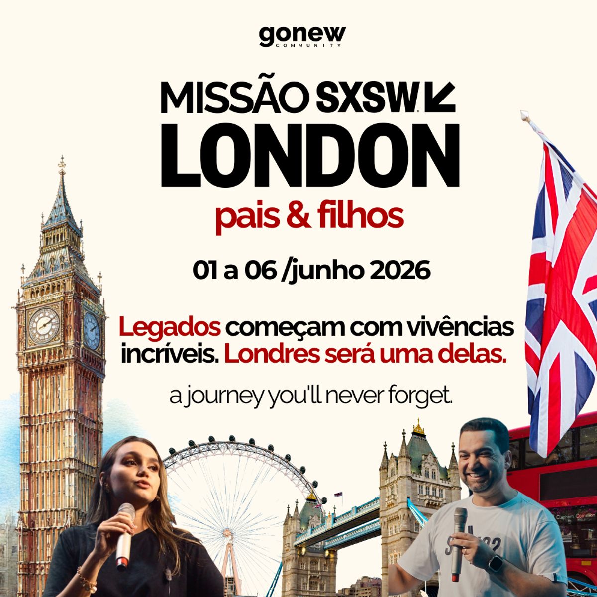 Capa da campanha: MISSÃO SXSW LONDRES — Pais & Filhos